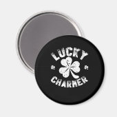 Lucky Charmer Shamrock Funny St. Patrick's Day Magneet (Voorkant / Achterkant)