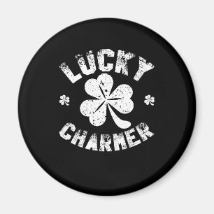 Lucky Charmer Shamrock Funny St. Patrick's Day Magneet
