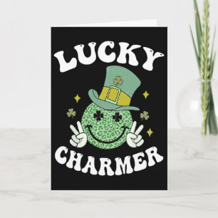 Lucky Charmer-shirt jongens kinderen meisje grappi Kaart