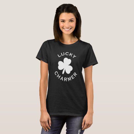 Lucky Charmer St Patricku2019s Day Lucky Shamrock T-shirt (Voorkant volledig)