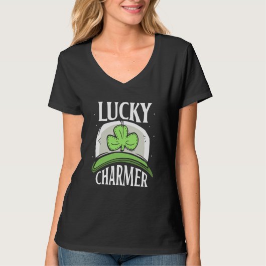 Lucky Charmer Team St Patricks Day Irish Ireland G T-shirt (Voorkant)