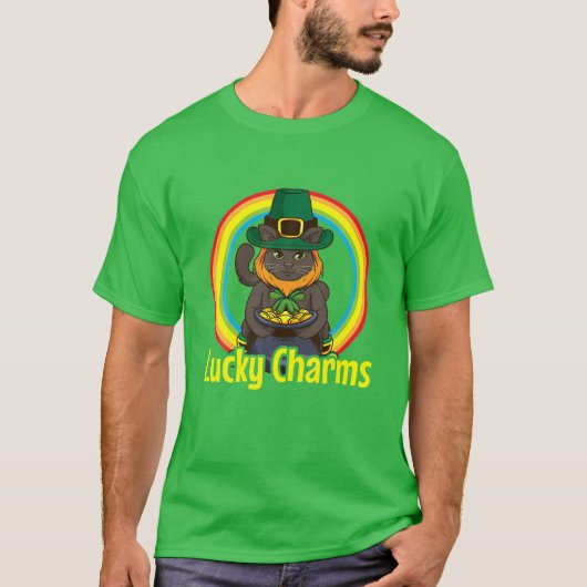 Lucky Charmes design for St. Patricks Day T-shirt (Voorkant)