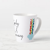 Lucky & Charming Rainbow 4-Leaf Clover Minimalist Latte Mok (Rechterhoek)