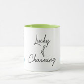 Lucky & Charming Rainbow 4-Leaf Clover Minimalist Mok (Midden)