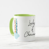 Lucky & Charming Rainbow 4-Leaf Clover Minimalist Mok (Voorkant links)