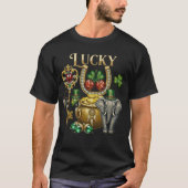 Lucky Charms And good fortune Symbols St patrick's T-shirt (Voorkant)