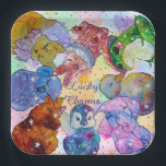 Lucky Charms - Cute Animals Papieren Bordje<br><div class="desc">The Lucky Charms they are a group of very lucky and cute Friends of Animals with beautiful and colorful patterns spreading luck as they go along the road of happy life journey.</div>