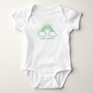 Lucky Charms gepersonaliseerde baby naam Romper