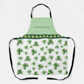 Lucky Charms Klavermuts Schort Groen Wit Goud (Voorkant)