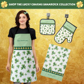 Lucky Charms Shamrock Oven Mitts Ovenwant & Pannenlap Set