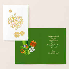 Lucky Charms St. Patrick's Day Luxury Folie Kaarten