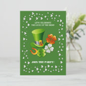 Lucky Charms St. Patrick's Day Party Kaart (Staand voorkant)