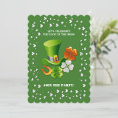 Lucky Charms St. Patrick's Day Party Kaart (Staand voorkant)