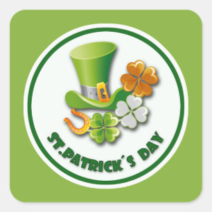Lucky Charms St. Patrick's Day Vierkante Sticker