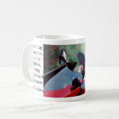 Lucky Chicken Goes voor een Ride Koffiemok (Voorkant links)