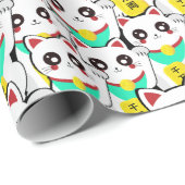 Lucky Chinese Cat Cadeaupapier (Rol Hoek)