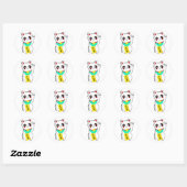 Lucky Chinese Cat Ronde Sticker (Vel)