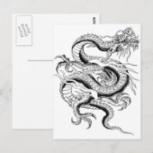 Lucky Chinese Dragon Briefkaart (Voorkant / Achterkant)