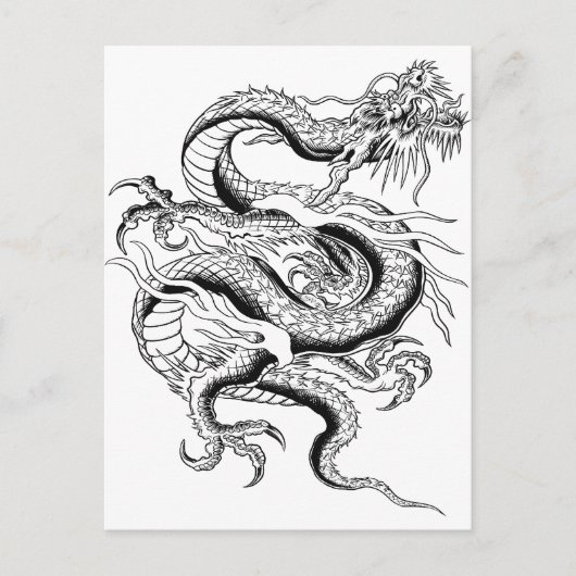 Lucky Chinese Dragon Briefkaart (Voorkant)