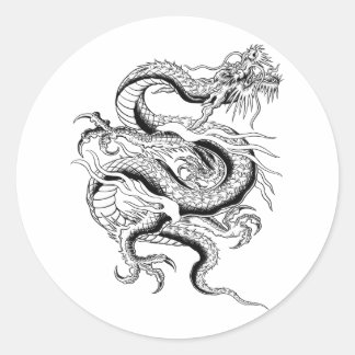 Lucky Chinese Dragon Ronde Sticker