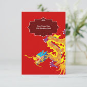 Lucky Chinese Dragon uitnodiging (Staand voorkant)