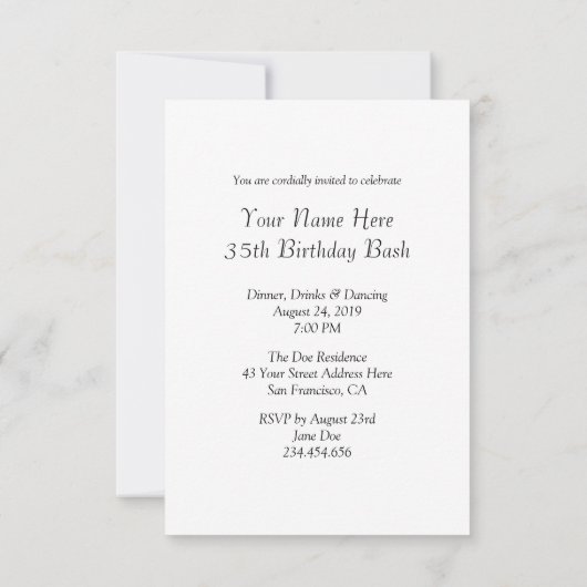 Lucky Chinese Dragon uitnodiging (Achterkant)