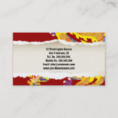 Lucky Chinese Dragon Visitekaartje (Achterkant)