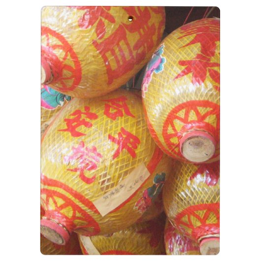 Lucky Chinese papierlantaarns Klembord (Achterkant)