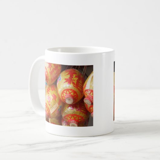 Lucky Chinese papierlantaarns Koffiemok (Voorkant links)