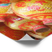 Lucky Chinese papierlantaarns Poster (Hoek)