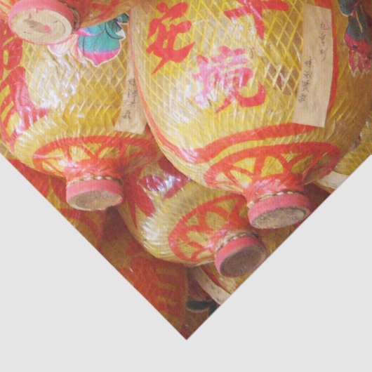 Lucky Chinese papierlantaarns Tissuepapier (Detail)