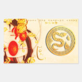Lucky Chinese Snake Nieuwjaar 2025 VRS Rechthoekige Sticker (Voorkant)