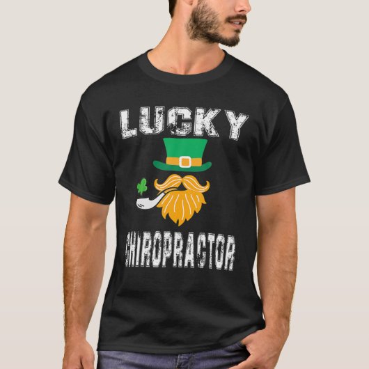Lucky Chiropractor Leprechaun Saint Patrick's Day T-shirt (Voorkant)