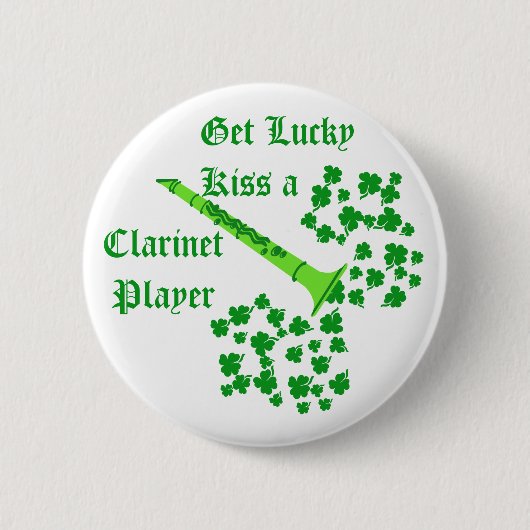 Lucky Clarinet Ronde Button 5,7 Cm (Voorkant)