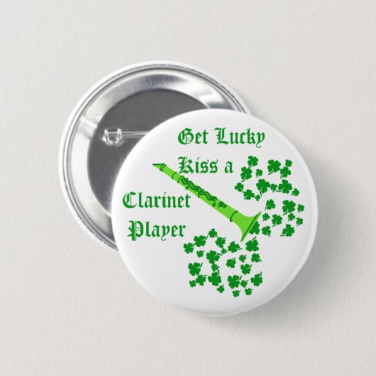 Lucky Clarinet Ronde Button 5,7 Cm (Voorkant /achterkant)