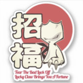 Lucky Claw Rising Sticker (Voorkant)