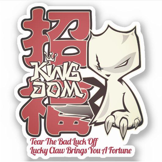 Lucky Claw Sticker (Voorkant)