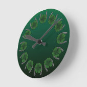 Lucky Clock St. Patrick's Lucky Charm Wall Clock Ronde Klok (Hoek)