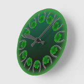 Lucky Clock St. Patrick's Lucky Charm Wall Clock Ronde Klok (Hoek)