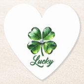Lucky Clover bladeren achtergrond Kartonnen Onderzetters (Voorkant)
