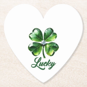 Lucky Clover bladeren achtergrond Kartonnen Onderzetters