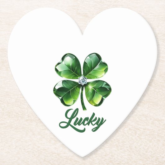 Lucky Clover bladeren achtergrond Kartonnen Onderzetters (Voorkant)