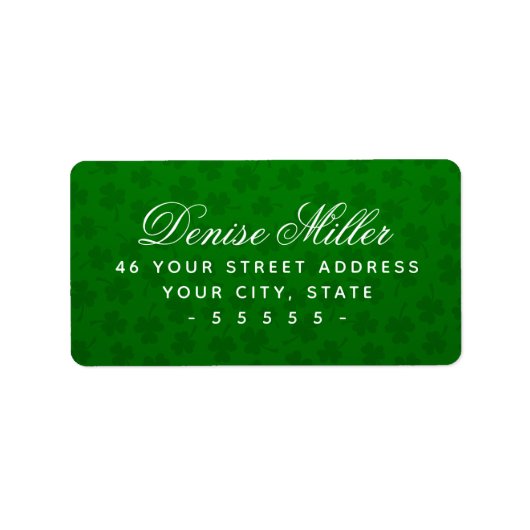 Lucky clover bladeren groen St Patrick's day Etiket (Voorkant)