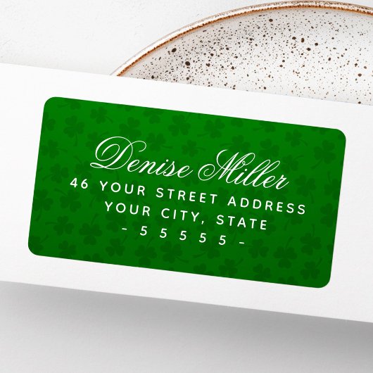 Lucky clover bladeren groen St Patrick's day Etiket