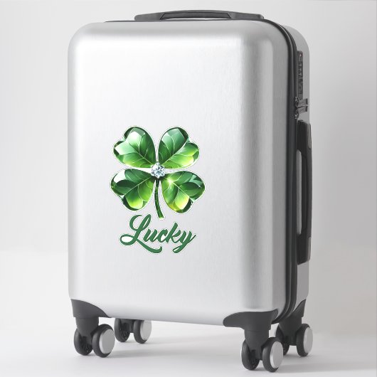 Lucky Clover bladeren Sticker (Koffer)