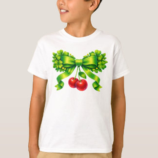 Lucky Clover Boog met Kersen Groen Design T-shirt