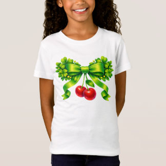 Lucky Clover Boog met Kersen Groen Design T-shirt