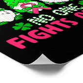 Lucky Clover Borstkanker Bewustzijn St Patrick's Poster (Hoek)