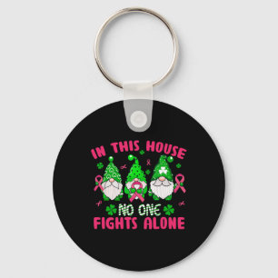 Lucky Clover Borstkanker Bewustzijn St Patrick's Sleutelhanger