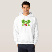 Lucky Clover Bow with Cherries Green Design Hoodie (Voorkant volledig)